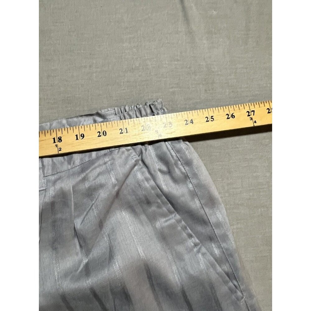 Delf Collection Shorts Mens 46 Gray Linen Drawstrings Pocketed Zip Button Men. - Picture 7 of 10